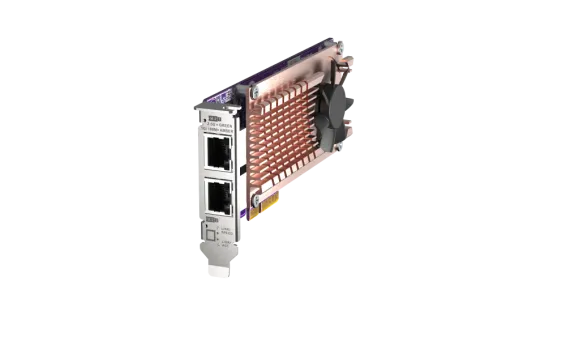 QNAP - QM2-2P2G2T - QM2 Series, 2 x PCIe 2280 M.2 SSD Slots, PCIe Gen3 x 4 , 2 x  Intel I225LM 2.5GbE NBASE-T port