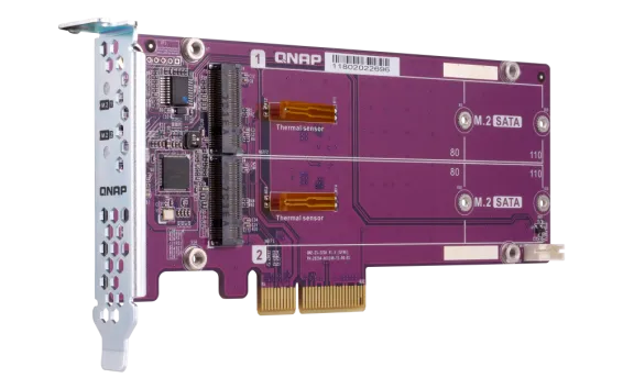 QNAP - QM2-2S-220A - Dual M.2 22110/2280 SATA SSD expansion card
