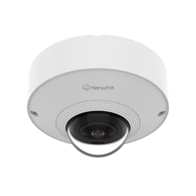 Hanwha - QNF-C9010V - Q Series Network Outdoor Fisheye Dome Camera, 12MP sensor, Max resolution 3008x3008 @ 20fps, 1.76mm fixed lens, H185°/V185°, H.265/H.264/MJPEG codec, WiseStreamIII (Based on AI engine), WiseNR Ⅱ (Based on AI engine), extremeWDR 