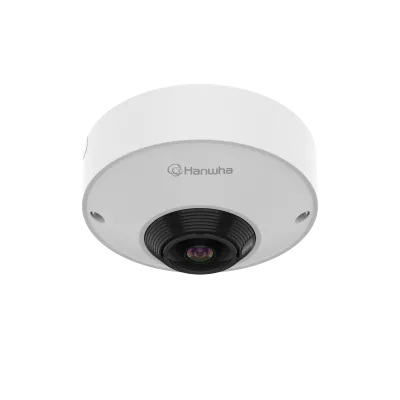 Hanwha - QNF-C9010 - Q Series Network Indoor Fisheye Dome Camera, 12MP sensor, Max resolution 3008x3008 @ 20fps, 1.76mm fixed lens, H185°/V185°, H.265/H.264/MJPEG codec, WiseStreamIII (Based on AI engine), WiseNR Ⅱ (Based on AI engine), extremeWDR (1