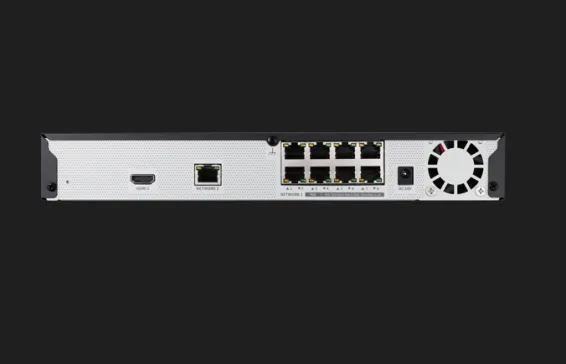 Hanwha - QRN-830S-6TB - 8CH NVR 6TB with 8 PoE Ports (PoE Budget 65W) with 8MP Camera Support