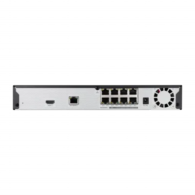 Hanwha - QRN-830S-2TB  - 8CH NVR 2TB with 8 PoE Ports (PoE Budget 65W) with 8MP Camera Support