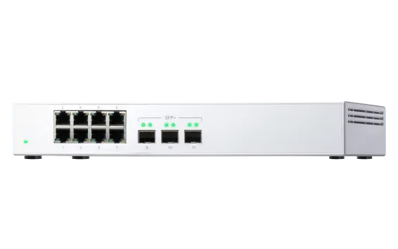 QNAP - QSW-308S-US - QNAP QSW-308S 3-port 10GbE SFP+ and 8-port Gigabit Unmanaged Switch