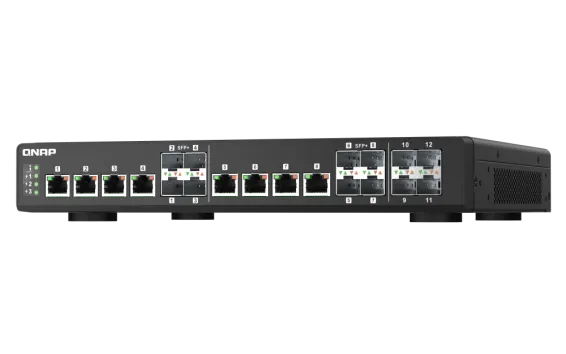 QNAP - QSW-IM1200-8C-US - Rackmount Switch, Management Switch, 12 port of 10GbE Port Speed, 4 10GbE SFP+ port, 8 Port
