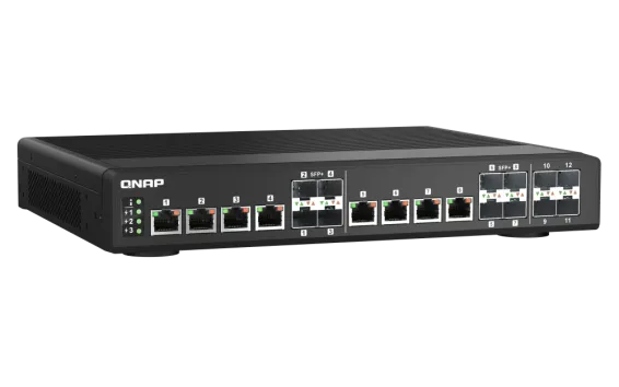 QNAP - QSW-IM1200-8C-US - Rackmount Switch, Management Switch, 12 port of 10GbE Port Speed, 4 10GbE SFP+ port, 8 Port