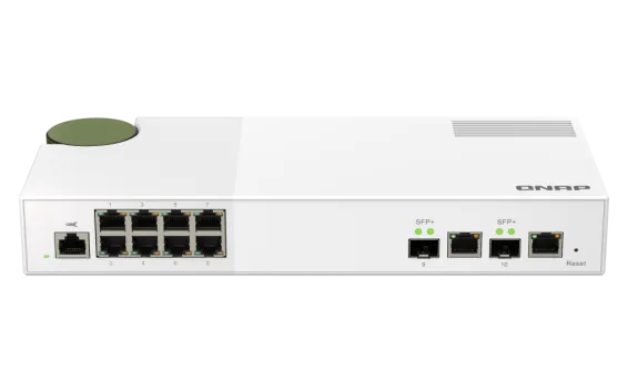 QNAP - QSW-M2108-2C-US - QNAP QSW-M2108-2C, Management Switch, 8 port 2.5Gbps, 2 port 10Gbps SFP+/ NBASE-T Combo. Easy Management with Web Browser