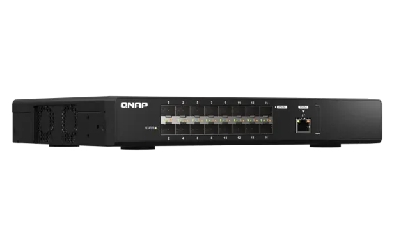 QNAP - QSW-M5216-1T-US - QNAP QSW-M2116P-2T2S, PoE Managenent Switch, 16 ports of 2.5 GbE with PoE 802.3at(30W)