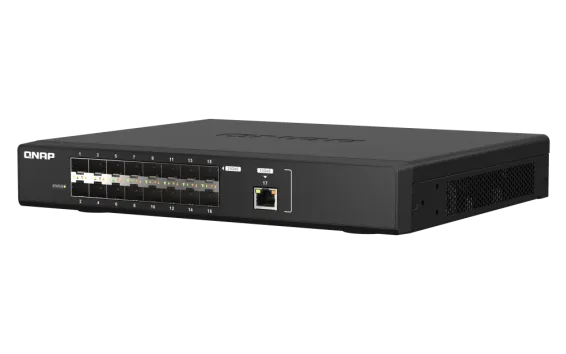QNAP - QSW-M5216-1T-US - QNAP QSW-M2116P-2T2S, PoE Managenent Switch, 16 ports of 2.5 GbE with PoE 802.3at(30W)