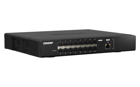 QNAP - QSW-M5216-1T-US - QNAP QSW-M2116P-2T2S, PoE Managenent Switch, 16 ports of 2.5 GbE with PoE 802.3at(30W)