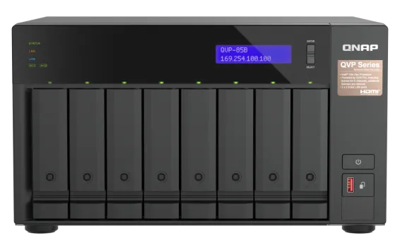 QNAP - QVP-85B-US - 6-bay high-performance NVR for SMBs and SOHO