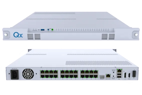 Qumulex - QXE510-12T - QxEnergy 510 - 1U rackmount gateway, RAID 5 12TB Usable-8 Ports PoE+. Up to 32 cameras or 64 total resources