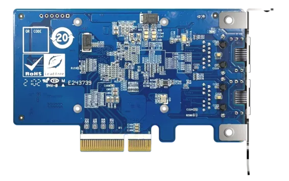 QNAP - QXG-10G2T-X710 - Dual-port (10GBASE-T) 10GbE network expansion card, Intel X710, PCIe Gen3 x4