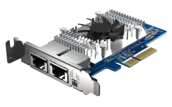 QNAP - QXG-10G2T-X710 - Dual-port (10GBASE-T) 10GbE network expansion card, Intel X710, PCIe Gen3 x4