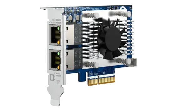 QNAP - QXG-10G2TB - Dual-port 10GbE (BASE-T) Network Adaptor, low-profile form factor