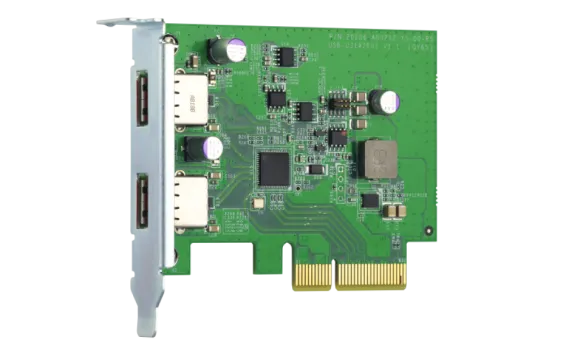 QNAP - QXP-10G2U3A - USB 3.2 Gen 2 dual-port PCIe expansion card
