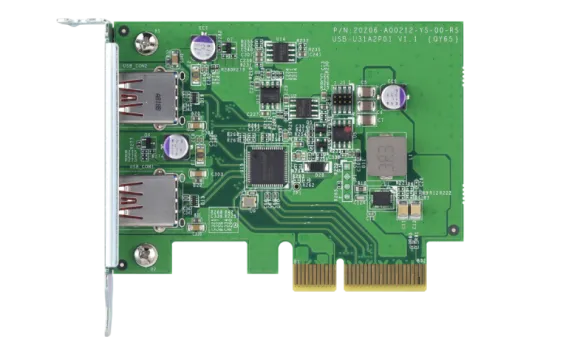 QNAP - QXP-10G2U3A - USB 3.2 Gen 2 dual-port PCIe expansion card