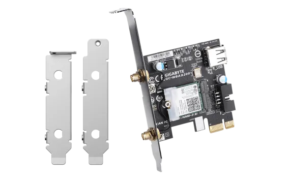 QNAP - QXP-W6-AX200 - QNAP WiFi 6 (Intel AX200) PCIe wireless card w/ antenna & brackets for NAS; Giga-byte GC-WBAX200 QNAP Edition