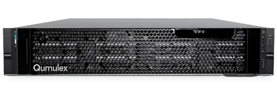 Qumulex - QXR720-48T - QxPower 700 - 2U rackmount gateway, 48TB - RAID 6, 32TB usable storage capacity. Mirrored OS SSD, dual power supplies and on-site service. Add up to 96 cameras or 96 total resources.