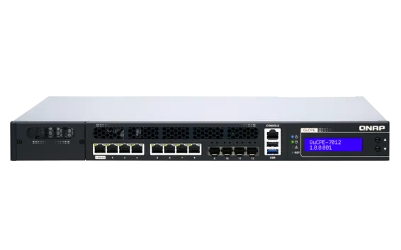 QNAP - QuCPE-7012-D2123IT-8G-US - Rackmount uCPE QuCPE-7012-D2123IT Intel Xeon D-2123IT 4C/8T 2.2 GHz, up to 3GHz, 8GB DDR4 ECC RAM, 4