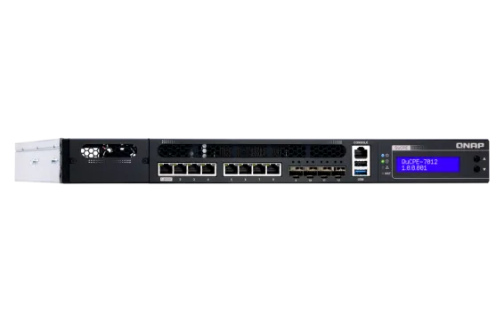 QNAP - QuCPE-7012-D2123IT-8G-US - Rackmount uCPE QuCPE-7012-D2123IT Intel Xeon D-2123IT 4C/8T 2.2 GHz, up to 3GHz, 8GB DDR4 ECC RAM, 4