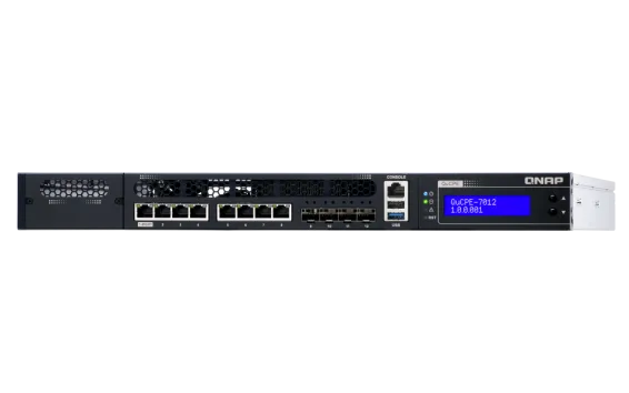QNAP - QuCPE-7012-D2123IT-8G-US - Rackmount uCPE QuCPE-7012-D2123IT Intel Xeon D-2123IT 4C/8T 2.2 GHz, up to 3GHz, 8GB DDR4 ECC RAM, 4