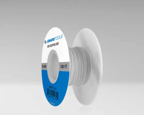 Jonard - R28W-0100 - 28 AWG Kynar Wire, White, 100 ft