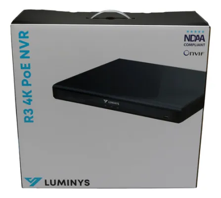 Luminys - R32-8PA4 - R3 Starter Series NVR, 8MP 8 Channel 1U 8-Port PoE, 2SATA, Analytics by Camera, 4TB