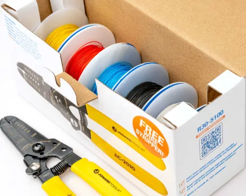 Jonard - R30-5100 - 30 AWG Kynar Wire & Dispenser Box, 5 Color Set (500 feet)