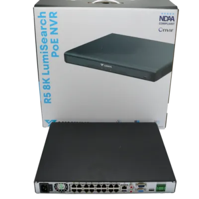 Luminys - R52-16PA - R5 Mainstream Series NVR, 32MP 16 Channel 1U 16-Port PoE, 2SATA, Analytics by Recorder, LumiPower, LumiSearch+