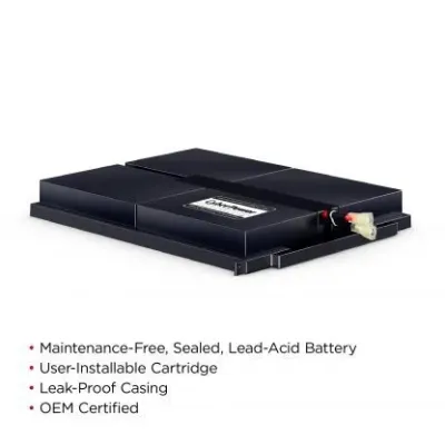 CYBERPOWER - RB0670X4 - Replacement Battery Cartridge for OR1000LCDRM1U, 4 batteries, 6V/7AH, Sealed lead-acid, 18 month warranty