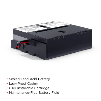 Cyber Power - RB1250X4 - UPS SYSTEMS Replacement Battery, 4 x 12V/5Ah