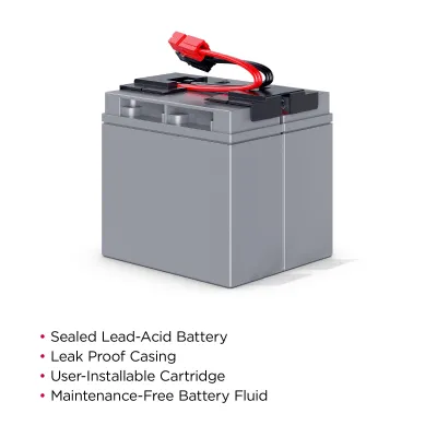 Cyber Power - RB1270X2A - UPS SYSTEMS Replacement Battery Cartridge for CP1350PFCLCD, 2 batteries, 12V/7AH