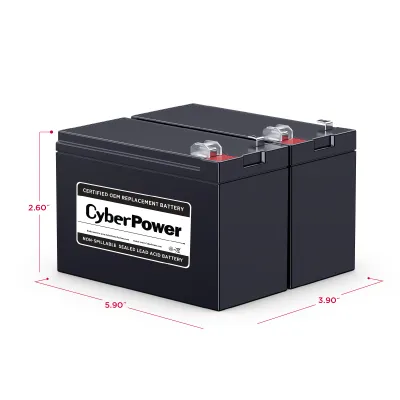 Cyber Power - RB1270X2C - UPS SYSTEMS Replacement Batteries CARTRIDGE, 2 BATTERIES, 12V/7AH