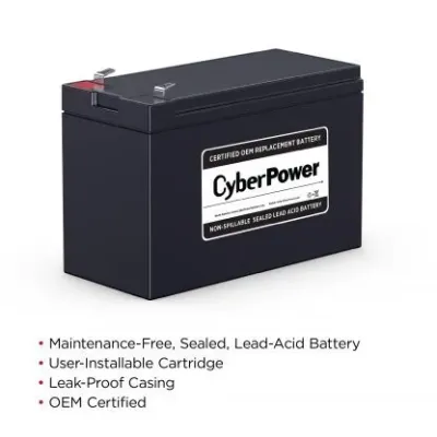 CYBERPOWER - RB1280 - Replacement Battery Cartridge for CP685AVR-G, CP685AVRLCD-G, 1 battery, 12V/8AH, Sealed lead-acid, 18 month warranty