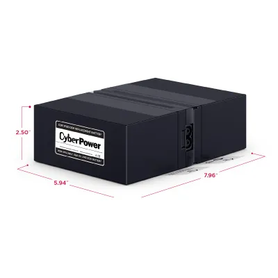Cyber Power - RB1280X2D - UPS SYSTEMS Replacement Battery Cartridge for CP1200AVR and CP1285AVRLCD, 2 batteries, 12V/8AH