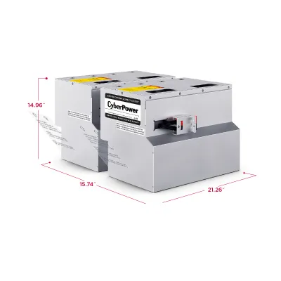 Cyber Power - RB1290X16 - UPS SYSTEMS Replacement Battery Cartridge for PR5000LCDRTXL5U and PR6000LCDRTXL5U, 16 batteries, 12V/9AH