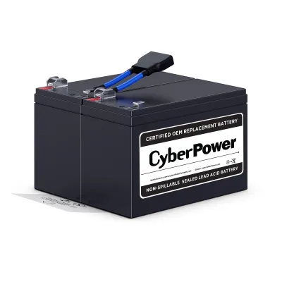 Cyber Power - RB1290X2B - UPS SYSTEMS REPLACEMENT BATTERY CARTRIDGE, 2 BATTERIES, 12V/9AH