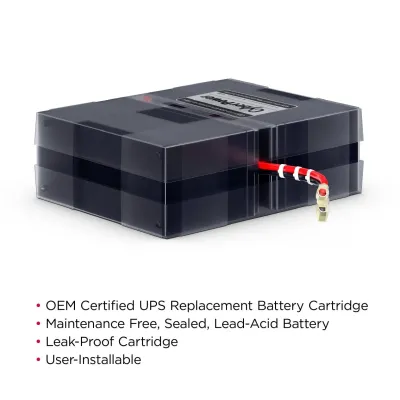 CYBERPOWER - RB1290X2D - Replacement Battery for CP1500PFCRM2RU, 2 Batteries, 12V/9Ah, Sealed Lead-Acid, 18 Month Warranty