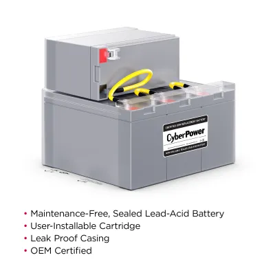Cyber Power - RB1290X4K - UPS SYSTEMS Replacement Batteries  CARTRIDGE FOR PR2200LCDSL & PR3000LCDSL , 4 BATTERIES, 12V/9AH