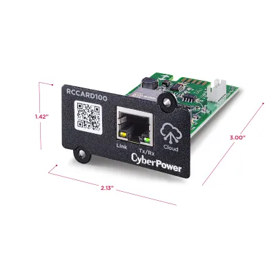 Cyber Power - RCCARD100 - UPS SYSTEMS Hardware Remotely monitor UPS with via a cloud connection with a mobile app