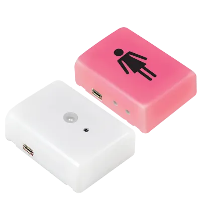 SECO-LARM - RM-R100-KB1Q - 1-Room Occupancy Monitor Kit. Contains Sensor, 1-Room indicator, USB Cable and decals. Powered by 12VDC or USB.