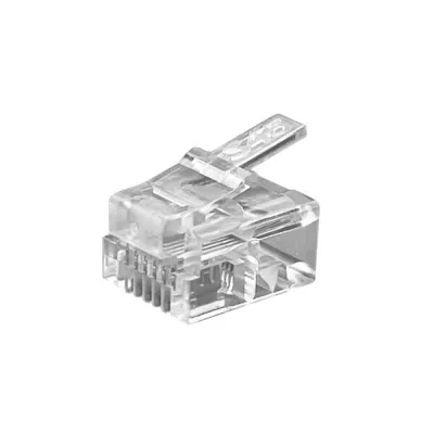 Simply 45 - S45-0111 - Standard RJ11/RJ12 Modular Plugs, Clear Tint - 100PC/Clamshell