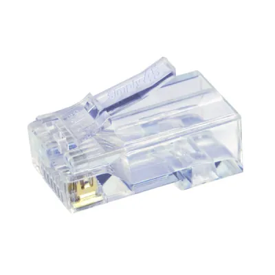 Simply 45 - S45-1000 - Standard Cat5e UTP RJ45 Modular Plugs, Blue Tint - 100pcs/Jar