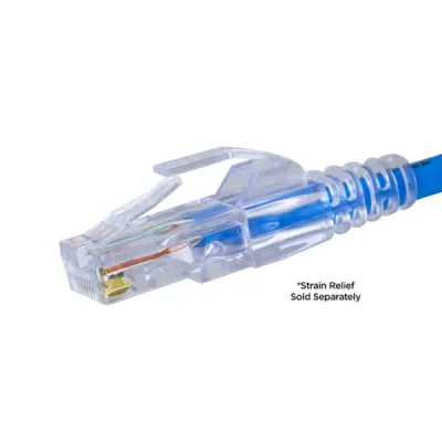 Simply 45 - S45-1000 - Standard Cat5e UTP RJ45 Modular Plugs, Blue Tint - 100pcs/Jar