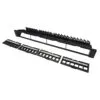 GoSimplyConnect - S45-2024UP - 24 Port PROSeries Unloaded UTP Keystone Patch Panel, Removable Face Plate, 1RU, Cable Management Bracket, cable ties and rack screws. 1ea/box