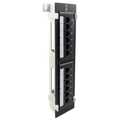 Simply 45 - S45-2512 - 12 Port Loaded UTP Cat5e Patch Panel, 110 style, Wall Mount Bracket, Cable Ties and Rack Mount Screws. 1ea/box