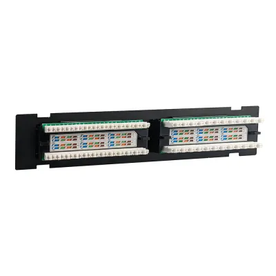 Simply 45 - S45-2512 - 12 Port Loaded UTP Cat5e Patch Panel, 110 style, Wall Mount Bracket, Cable Ties and Rack Mount Screws. 1ea/box