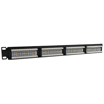 Simply 45 - S45-2524 - 24 Port Loaded UTP Cat5e Patch Panel, 1RU, 110 style, Cable Management Bracket, Cable Ties and Rack Screws. 1ea/box