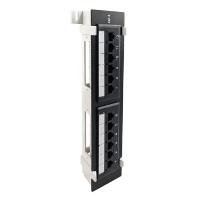 Simply 45 - S45-2612 - 12 Port Loaded UTP Cat6 Patch Panel, 110 style, Wall Mount Bracket, Cable Ties and Rack Mount Screws. 1ea/box