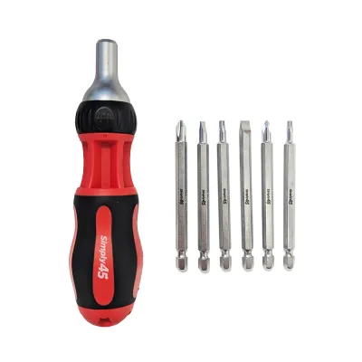 GoSimplyConnect - S45-501 - 7-in-1 multi bit ratcheting screwdriver, 9" full size - 1ea Blister Card